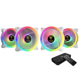 Fan Cooler Gamdias Aeolus M2-1204R White Pack x4