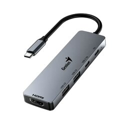 1752848717_1.jpg Hub Genius UH-500 USB-C a USB-C x2 (x1 Carga)/ USB-A x2/ HDMI...