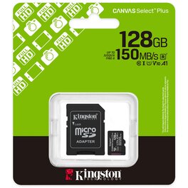 Memoria Micro SD 128Gb Kingston Canvas Select Plus G3 C10...