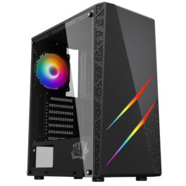 Gabinete Raptor Blaze Force V2 TG C/Coolers x3 RGB Vidrio...