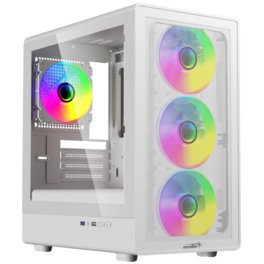 Gabinete Sentey M25 Mantis Mesh TG C/Coolers x4 ARGB Vidrio...