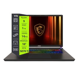 Notebook MSI Vector A8WHG Ryzen 9 8940HZ 16GB 1TB W11 RTX 5070...