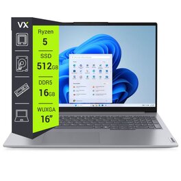 Notebook Lenovo Thinkbook 16 G7 Ryzen 5 7535HS 16GB 512GB 16"...