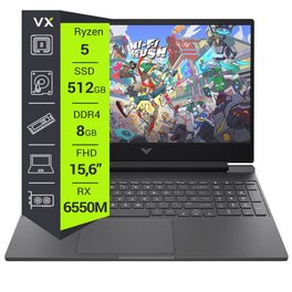 Notebook HP Victus 15-FB2063DX Ryzen 5 7535HS 8GB 512GB RX...