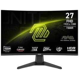 Monitor Gamer MSI MAG 276CF E20 27" FHD IPS 200Hz Curvo