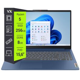 Notebook Lenovo Ideapad Slim 3 15AMN8 Ryzen 5 7520U 8GB 256GB...