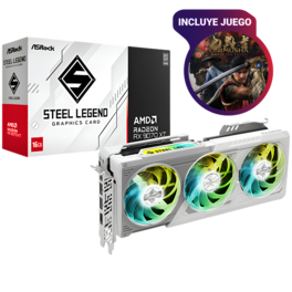Placa de Video ASRock AMD Radeon RX 9070 XT 16GB Steel Legend